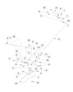 Part Location Diagram of 01006252 MTD Lever Rod Deflector Bracket
